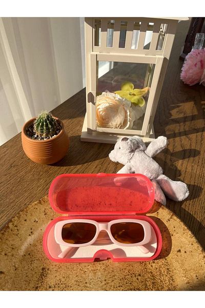 Jolly Kids 2024 Trend Rectangular Sunglasses - UV 400 Protection with Box for Girls Boys 2-9 Years