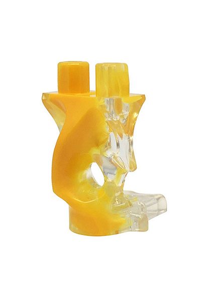 LEGO Custom Mini Figure Legs - Original Accessory, Transparent Orange Ghost, Leg 1 Piece