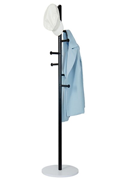 Fec Reklam Solid Süper Siyah Ayaklı Askılık Portmanto Elbise Askısı Kıyafet A...