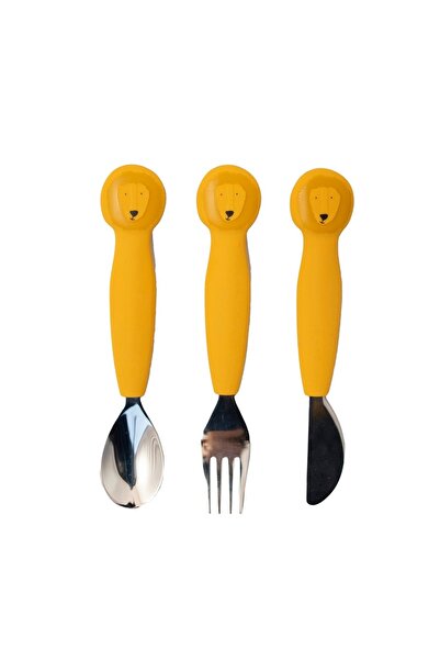 Trixie SILICONE CUTLERY MR.LION - SİLİKON ÇATAL BIÇAK TAKIMI 3'LÜ SET