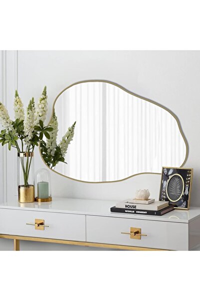 MKS Design 55x85 Duvar Dekor Aynası / Duvar Aynası / Konsol Aynası / Düzensiz Ayna / Estetik Ayna
