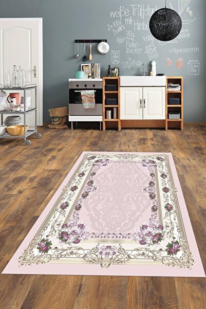 Kilimteks Dijital Baskılı Kaymaz Taban Yıkanabilir Klasik Salon Halısı Mutfak...