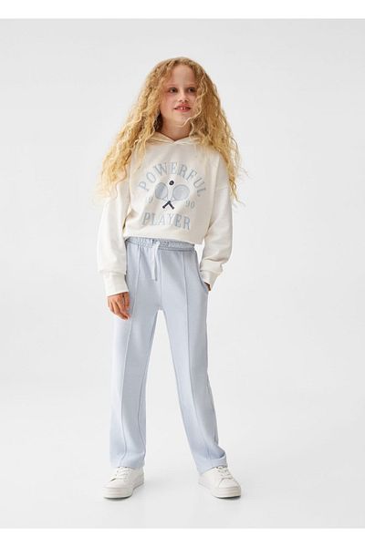 MANGO Kids Pantaloni portocalii pentru copii