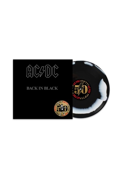 plakmarketi YABANCI PLAK - AC/DC / Back in Black (Siyah&Beyaz anafor desenli)