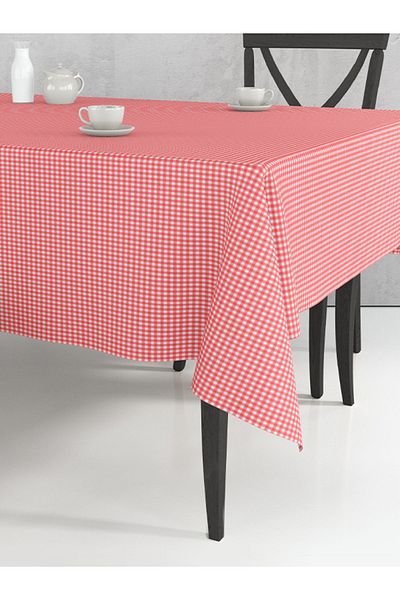Tuable Red Checkered Petite Tablecloth - 170x170cm