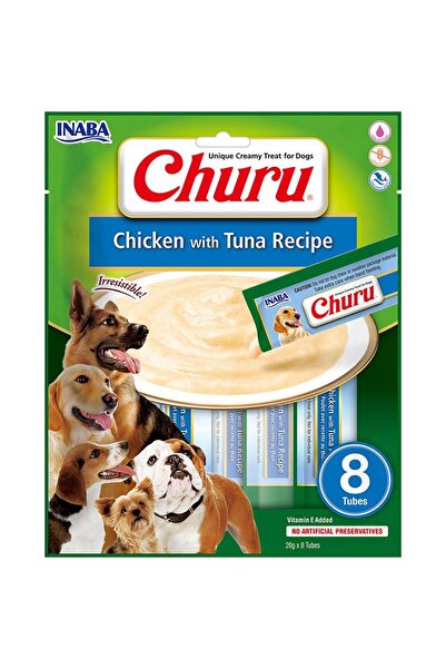 Ciao Churu Cream Ton Balıklı ve Tavuklu Sıvı Köpek Ödül Maması 8x20gr