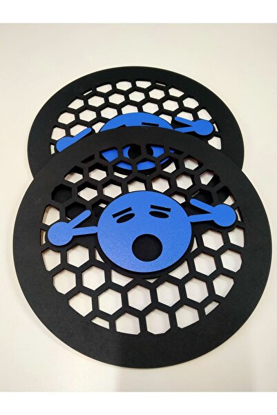 Rakkun Tasarım Mdf Mavi Oto Midrange Kapağı 1 Çift (2 ADET 20 CM)