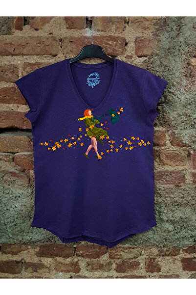 ScubaPromoTurkey الأرجواني عارضة الخريف المرأة تي شيرت