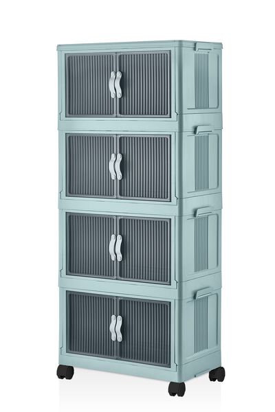 E-LİFE HOME 4'lü Katlanabilir Organizer Portatif Şık Görünümlü Çok Amaçlı Kap...