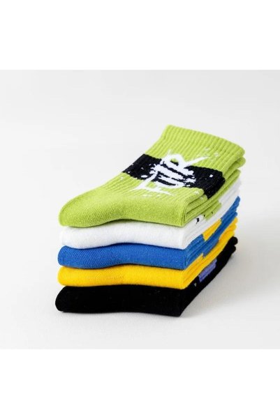 Çorap Kurdu 5 Pack Mixed Colored Patterned Socks