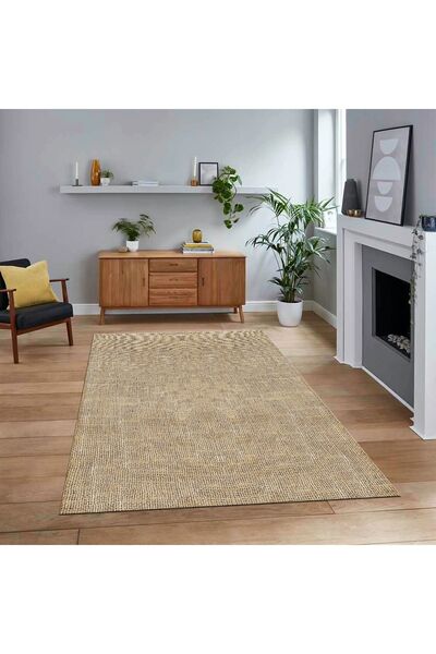 Viyana Home Dijital Baskılı Kaymaz Taban Yıkanabilir Jüt-Hasır Desen Mutfak S...