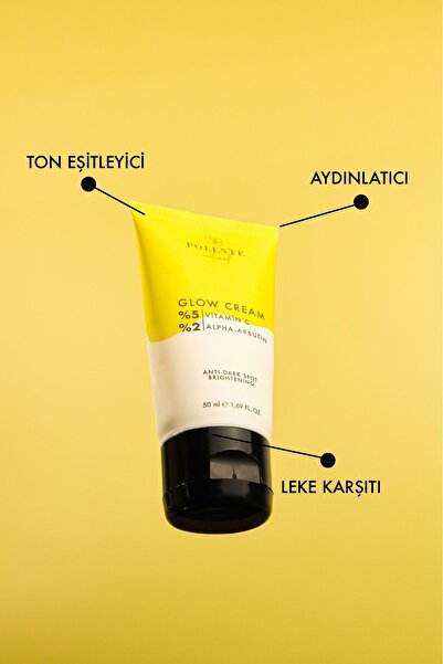 Polente Natural GLOW CREAM - Vitamin C & Arbutin İçeren Aydınlatıcı Leke Kremi 50 ml