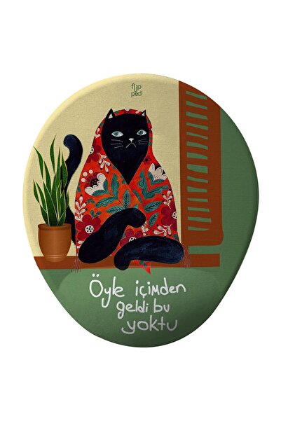 Flipped Öyle İçimden Geldi Bilek Oval Destekli Mousepad