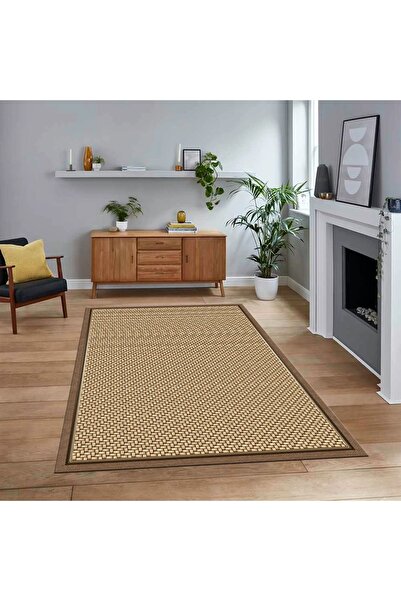 Viyana Home Dijital Baskılı Kaymaz Taban Yıkanabilir Jüt-Hasır Desen Mutfak S...