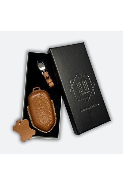 By Leather World Togg T10X uyumlu anahtar kılıfı Kahverengi