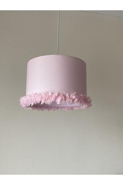 atölye ay ışığı Pembe çiçekli sade kız bebek çocuk odası avize