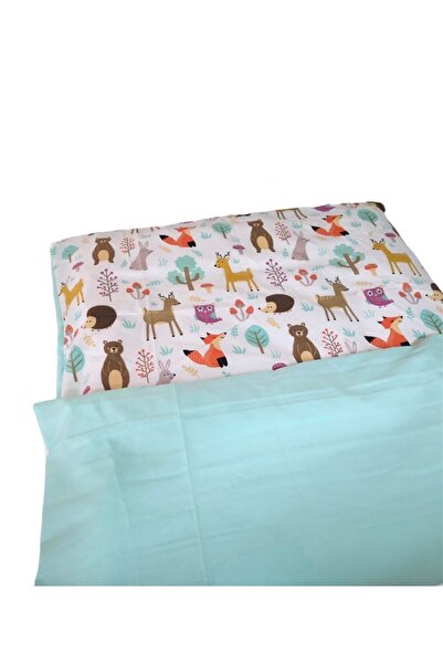 Bebek Özel Tek Nevresim Yorgan Kılıfı Doğa Mint 70 X 120 cm sadece Yorgan Kıl...