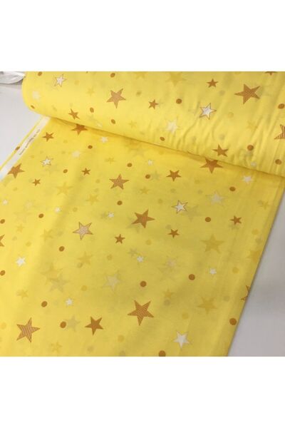 Bebek Özel Бавовняна дитяча простирадло з гумкою 90x190 Нова зіркова жовта