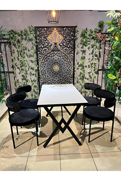 ELEN HOME Masa Sandalye Takımı 4 Kişilik Yemek Masası Takımı Mutfak Masası Ta...