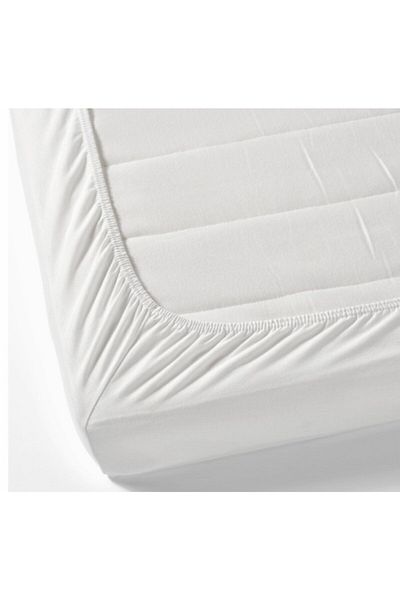 Bebek Özel Bumbac Cearşaf Unică 90x190 Copii Elastic Alb