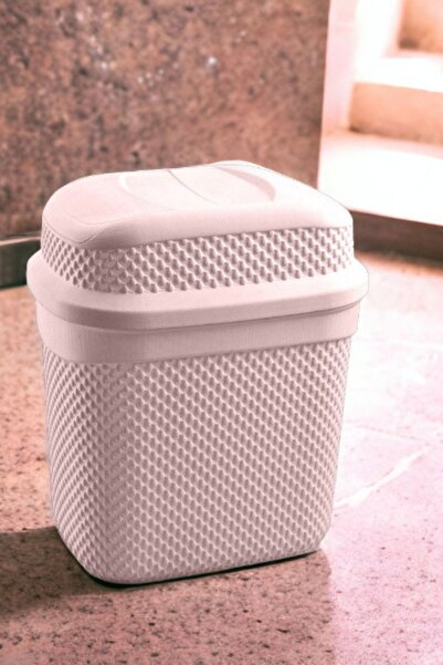 Melkan Home Tezgah Üstü Çöp Kovası Girdap Çöp Kova 4 Litre Mini Çöp Kova
