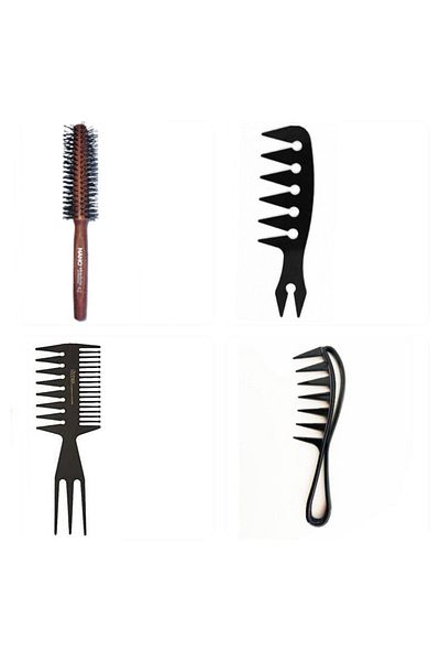 Nano Absolute Hair Brush +fyz Cosmetic Hair Styling Combs 3 Pieces