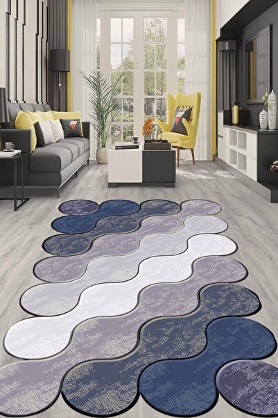 Kilimsepeti Dijital Baskılı Kaymaz Taban Yıkanabilir Lazer Kesim Salon Halısı...