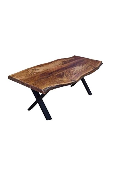 Flaş Group Ahşap Masa Masif Masa Mutfak Masası Doğal Ahşap Kütük Masa