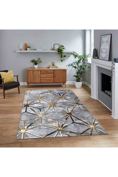Viyana Home Dijital Baskılı Kaymaz Taban Yıkanabilir Modern Yolluk Mutfak Sal...