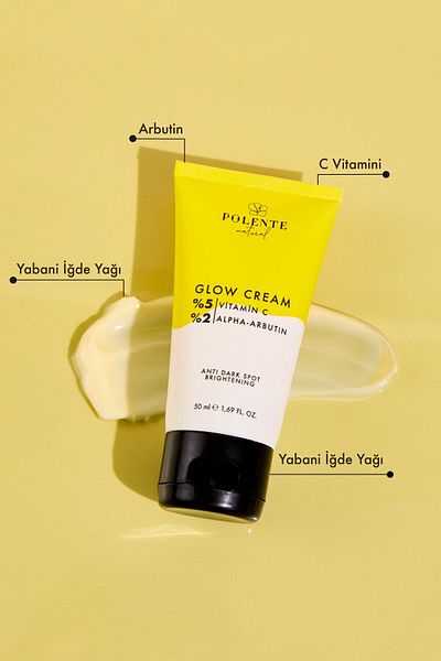 Polente Natural Glow Cream Containing Vitamin C and Arbutin - 50 ml Brightening Blemish Cream