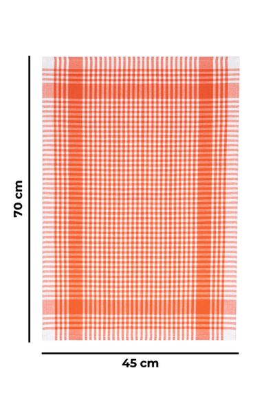 Tuable Pöti Kareli 3'lü Kurulama Bezi Turuncu 45x70cm