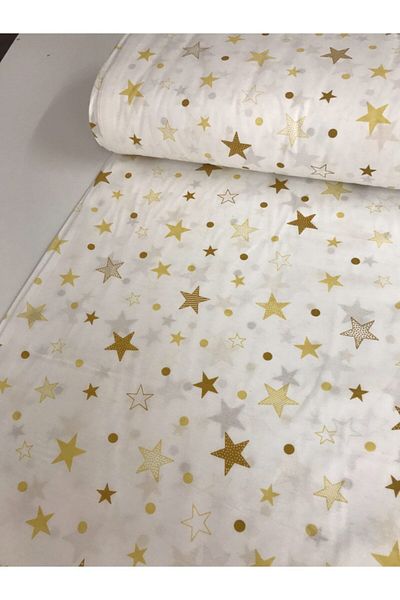 Bebek Özel Cotton Children's Fitted Sheet 90x190 New Yellow Star