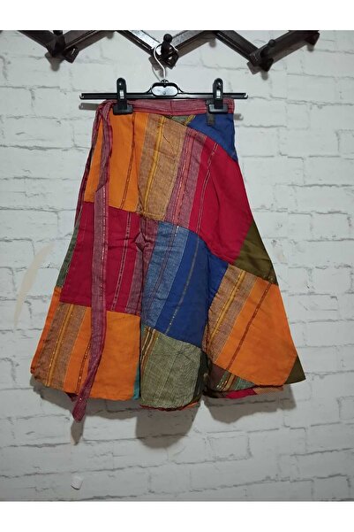 anne moda ankara Етническа пола с шарки и миди прехлупване