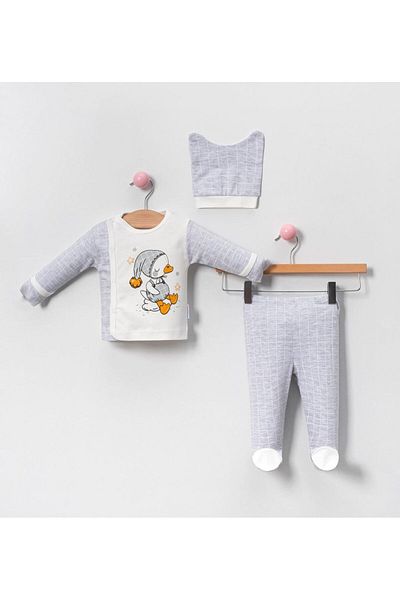 Bombinoo Large Birth Set of 5 - Baby Bag, Hospital Exit, Chickpea Blanket, 10-Piece Wipes and 3-Piece Socks