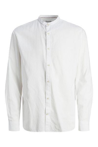 Jack & Jones Cămașă albă pentru bărbați - amestec de in, rever dominator, JJESUMMER BAND LINEN BLEND 12248385