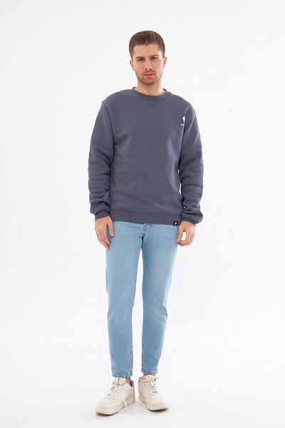 Moda Işık Ανδρικό φούτερ - Ανταρκτικό Χρώμα Crew Neck Printed