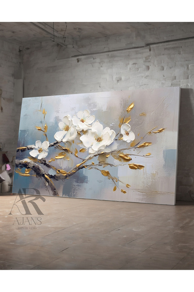 AR AJANS KANVAS TABLO Ahengi de ramuri înflorite Design Decorativ Sufragerie ...
