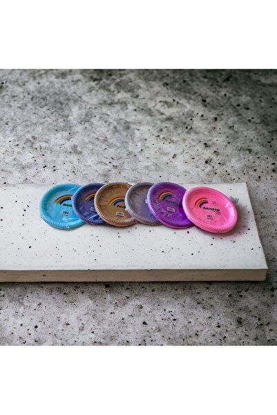 Marketambalaj Lüks Kalın Plastik 22cm Tabak (Gold)