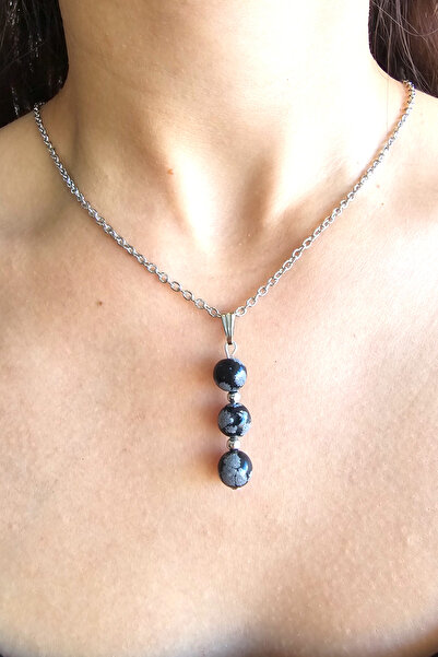 NBS Beautiful Naturel Stones Aura Clean - قلادة حقيقية من حجر السج الطبيعي (ب...