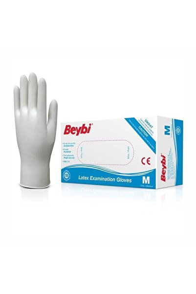 Bilge Hatun Beybi 100'lü M Beden Pudralı Lateks Muayene Eldiveni