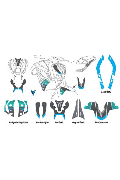 Run Grafik Shop YAMAHA MT 07 OPTIM 2020-2024   Uyumlu STİCKER SET