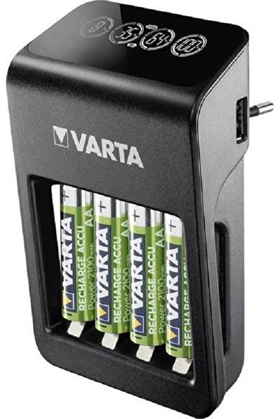 Varta Şarjlı Lcd Plug Charger Lcd Plug Pil Şarj Cihazı 4 X 56706 2100mah Pil ...