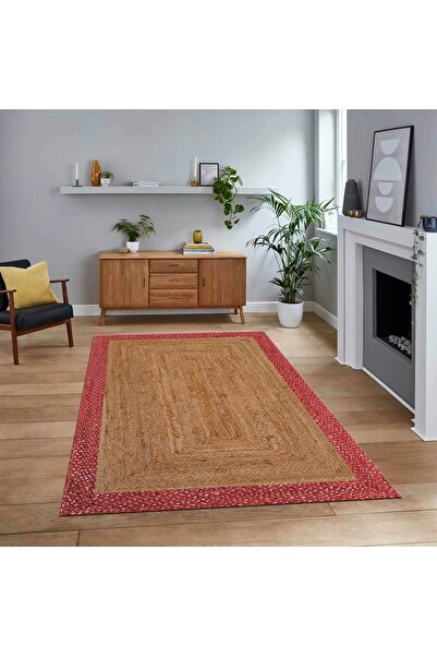 Hey Home Dijital Baskılı Kaymaz Taban Yıkanabilir Jüt-Hasır Desen Mutfak Salo...