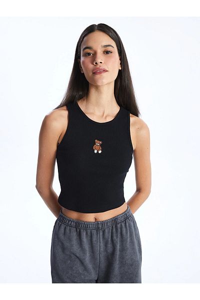 LC Waikiki XSIDE - Γυναικείο Crop Top με κέντημα με λαιμόκοψη