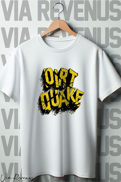 Vordevia Tricou alb oversize cu imprimeu Dirt Quake