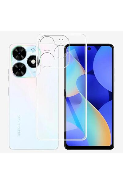 Rivor Tecno Spark 10 Pro Uyumlu Kılıf 3d Kamera Korumalı Süper Şeffaf Esnek R...