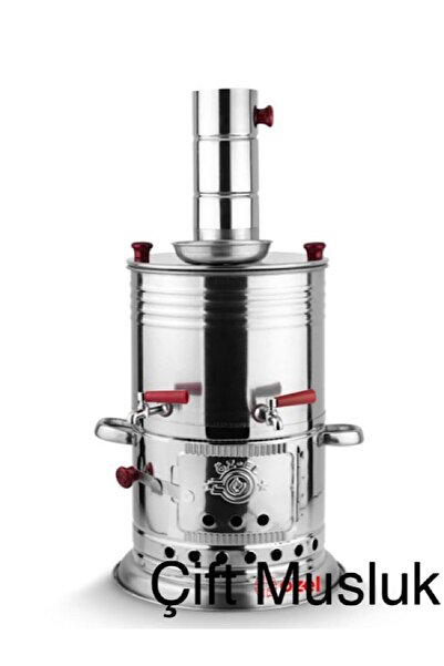 Home Odun & Kömür Çay Semaver Çift Musluk Çaydanlık Hariçtir