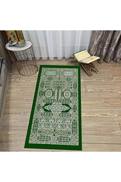 Hey Home سجادة صلاة للصلاة مطبوعة رقمية قابلة للغسل، V-SECCADE-50-GREEN