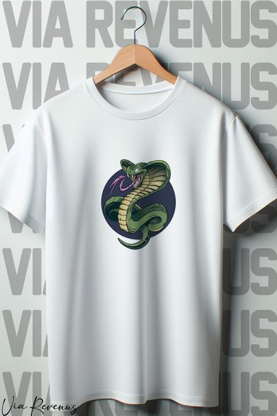 Vordevia Бела Oversize kroj Štampano са T-shirt кобре