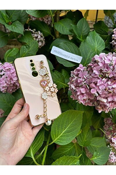 Aksesuarda Moda Xiaomi Redmi 8 Uyumlu Çiçekli Taşlı İncili El Geçmeli Lazer K...